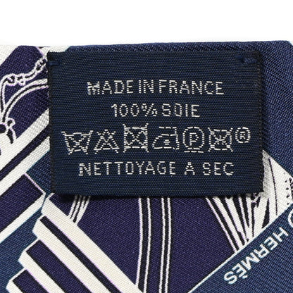 Hermes Silk Springs Springs Twilly Marine Creme Petrole 5 of 6