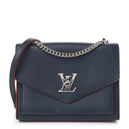 Louis Vuitton Soft Calfskin Mylockme Chain Bag BB Marine Rouge 1 of 10