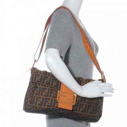 Fendi Zucca Vitello Elite Messenger Baguette Tobacco Ocra 2 of 8