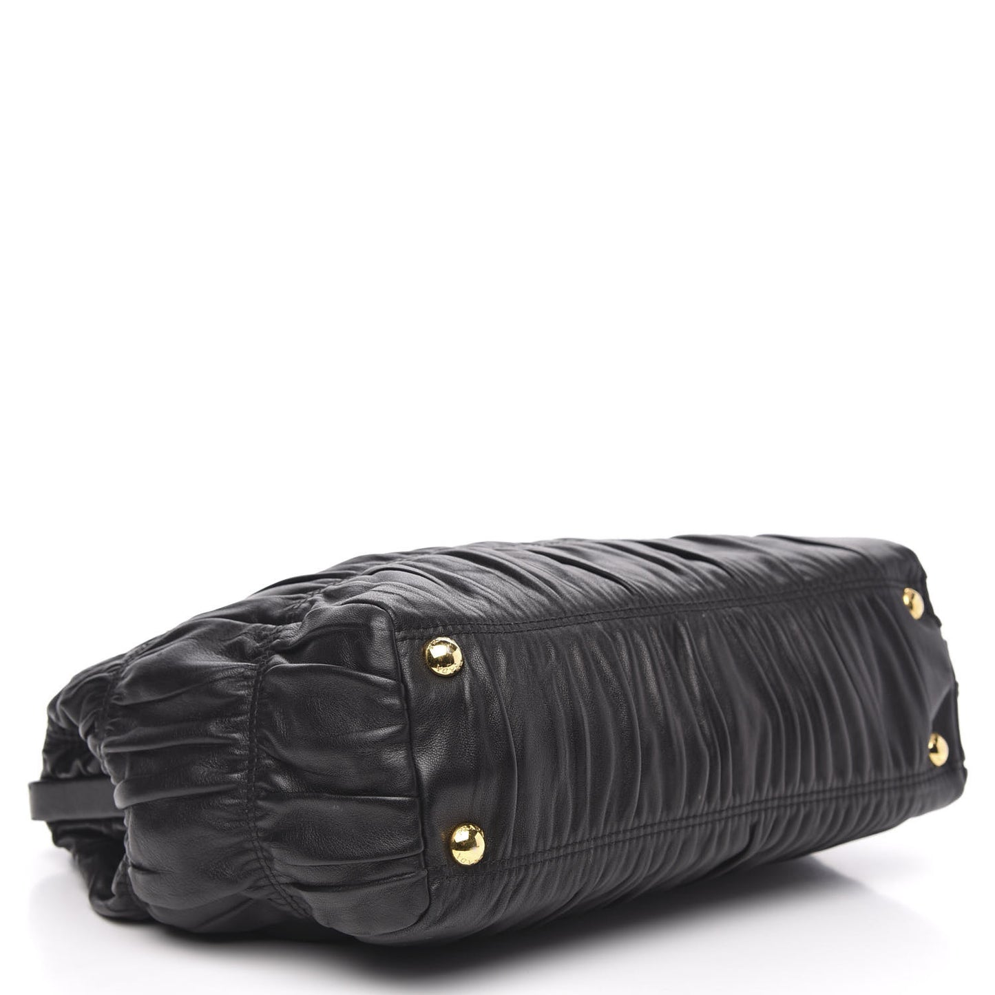 Nappa Dressy Gaufre Framed Tote Black