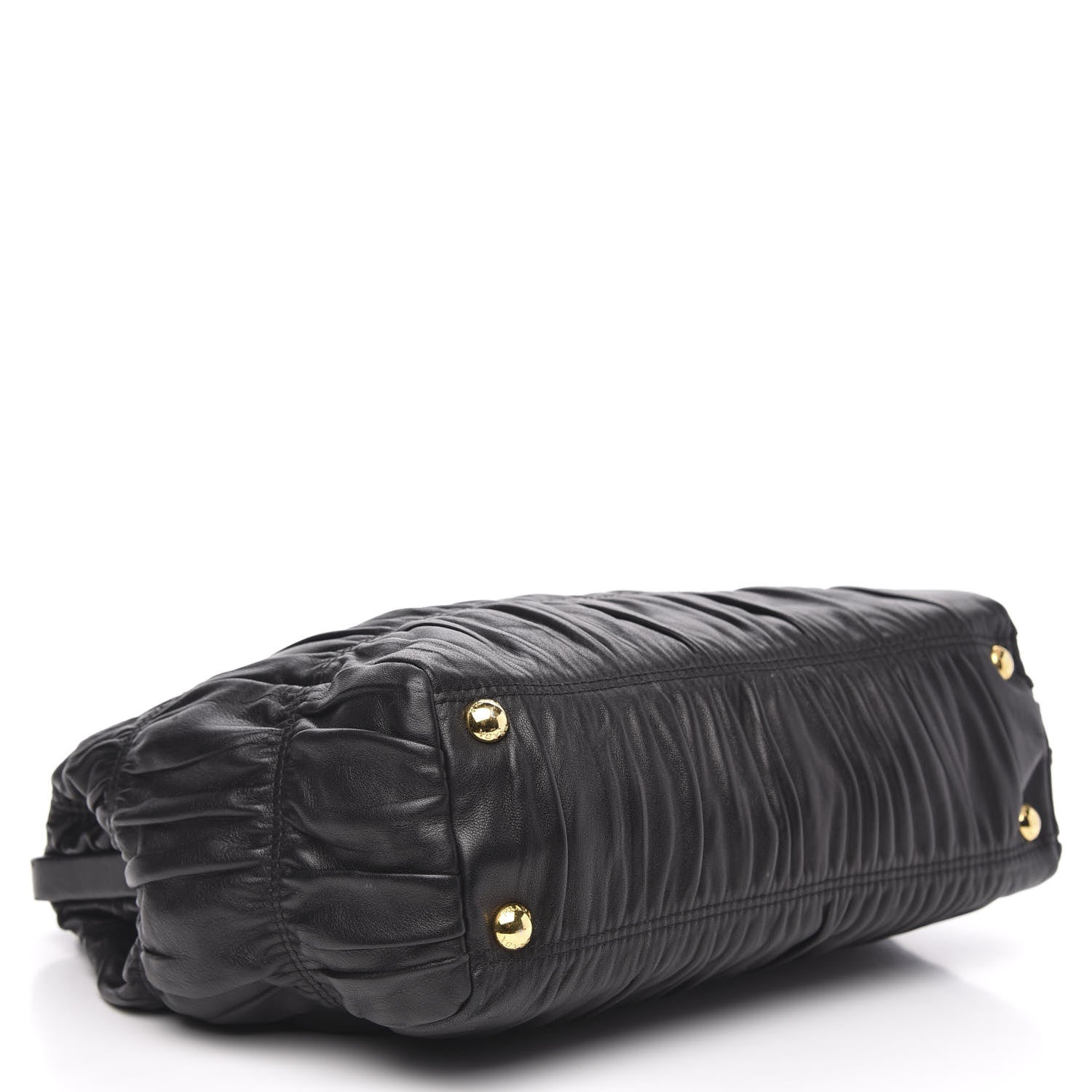 Prada Nappa Dressy Gaufre Framed Tote Black 4 of 9