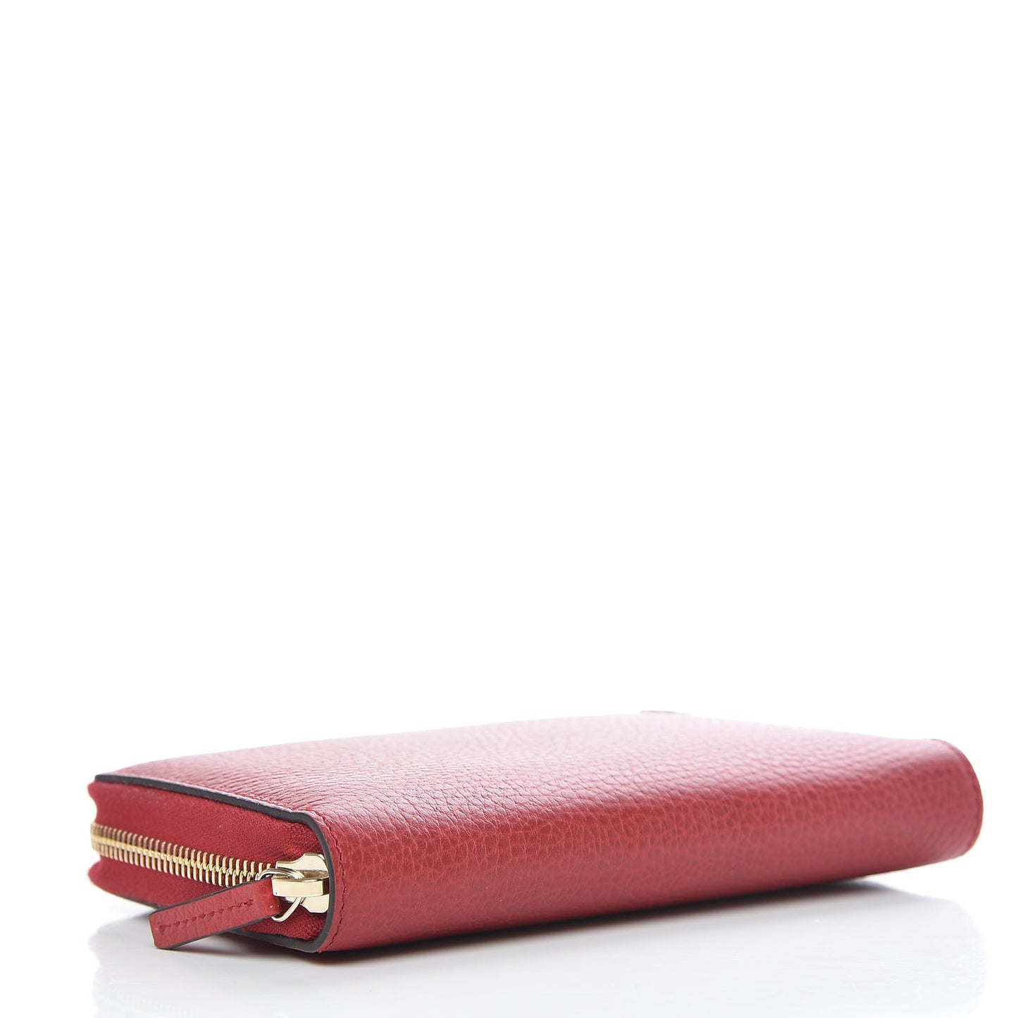 Dollar Calfskin Medium GG Zip Around Wallet Red