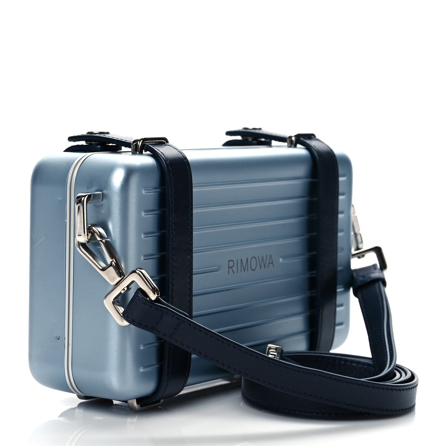 Christian Dior X RIMOWA Aluminum Personal Clutch On Strap Bleu 3 of 10