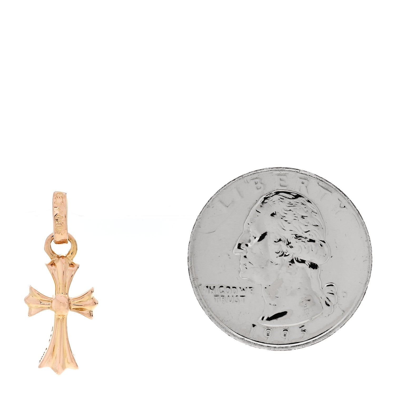 Chrome Hearts 22k Yellow Gold Cross Drop Single Earring 2 of 5