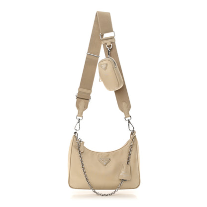 Prada Re-Nylon Saffiano Re-Edition 2005 Shoulder Bag Deserto 1 of 16