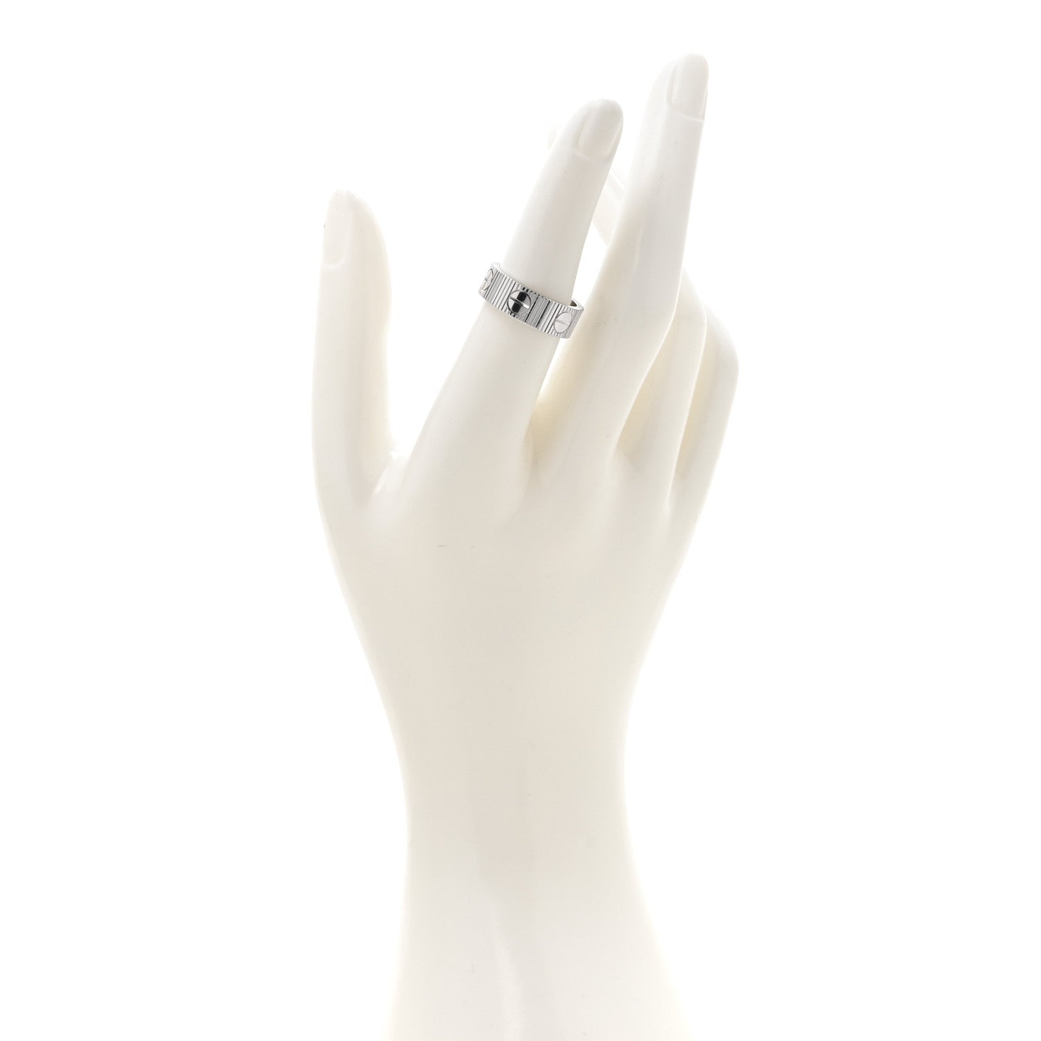 Cartier 18K White Gold 6.5mm LOVE Unlimited Ring 53 6.5 2 of 5