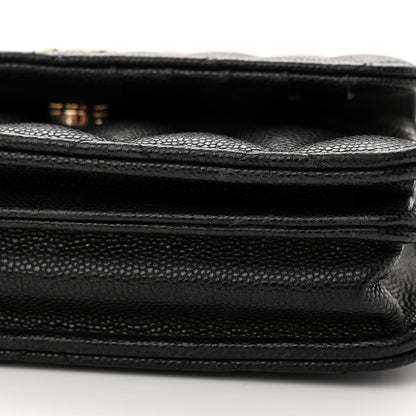 Chanel Caviar Quilted Mini Wallet On Chain WOC Black 11 of 12