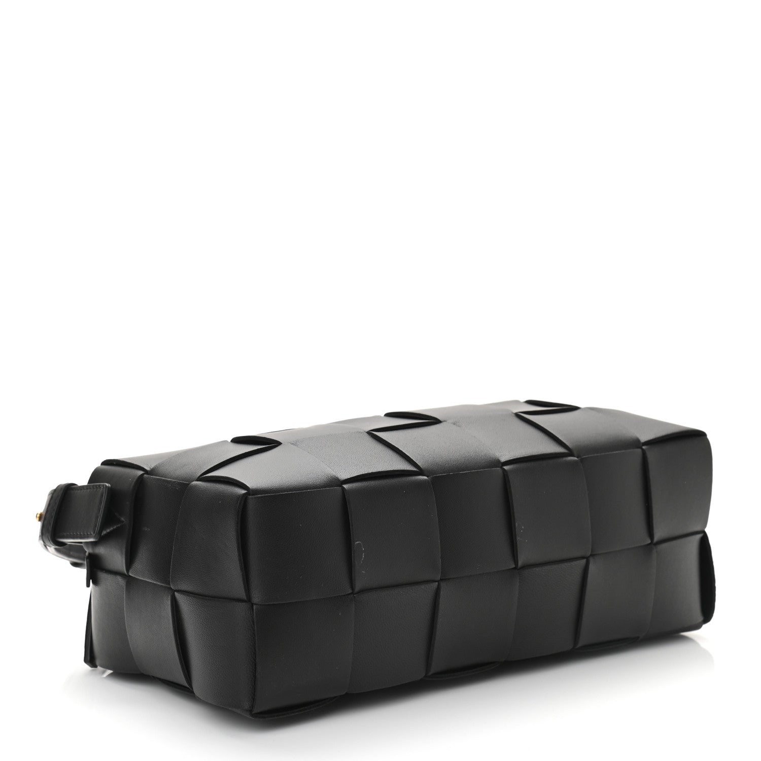 Bottega Veneta Lambskin Maxi Intrecciato Brick Cassette Bag Black 4 of 10