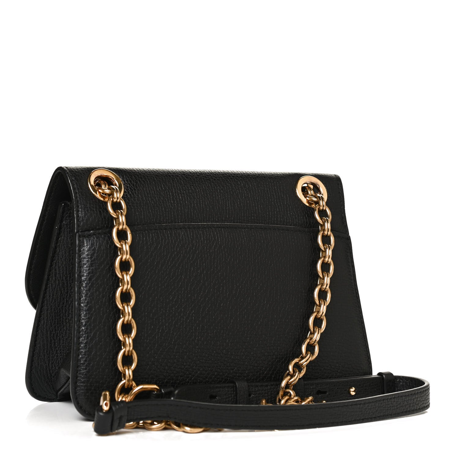 Salvatore Ferragamo Calfskin Gancini Small Flap Bag Black 3 of 9