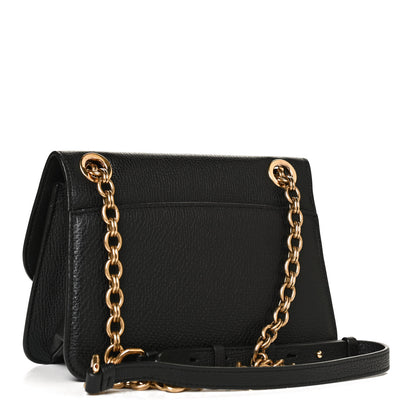 Salvatore Ferragamo Calfskin Gancini Small Flap Bag Black 3 of 9