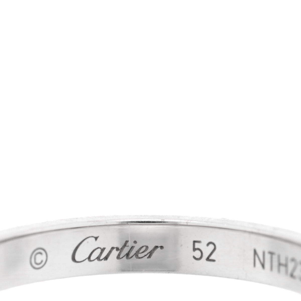 Cartier 18K White Gold Diamond 2.6mm LOVE Paved Band Ring 52 6 4 of 4