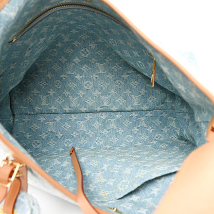 Louis Vuitton Monogram Denim CarryAll PM Sky Blue 6 of 10