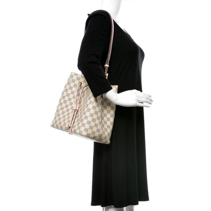 Louis Vuitton Damier Azur Neonoe MM Eau De Rose 2 of 6