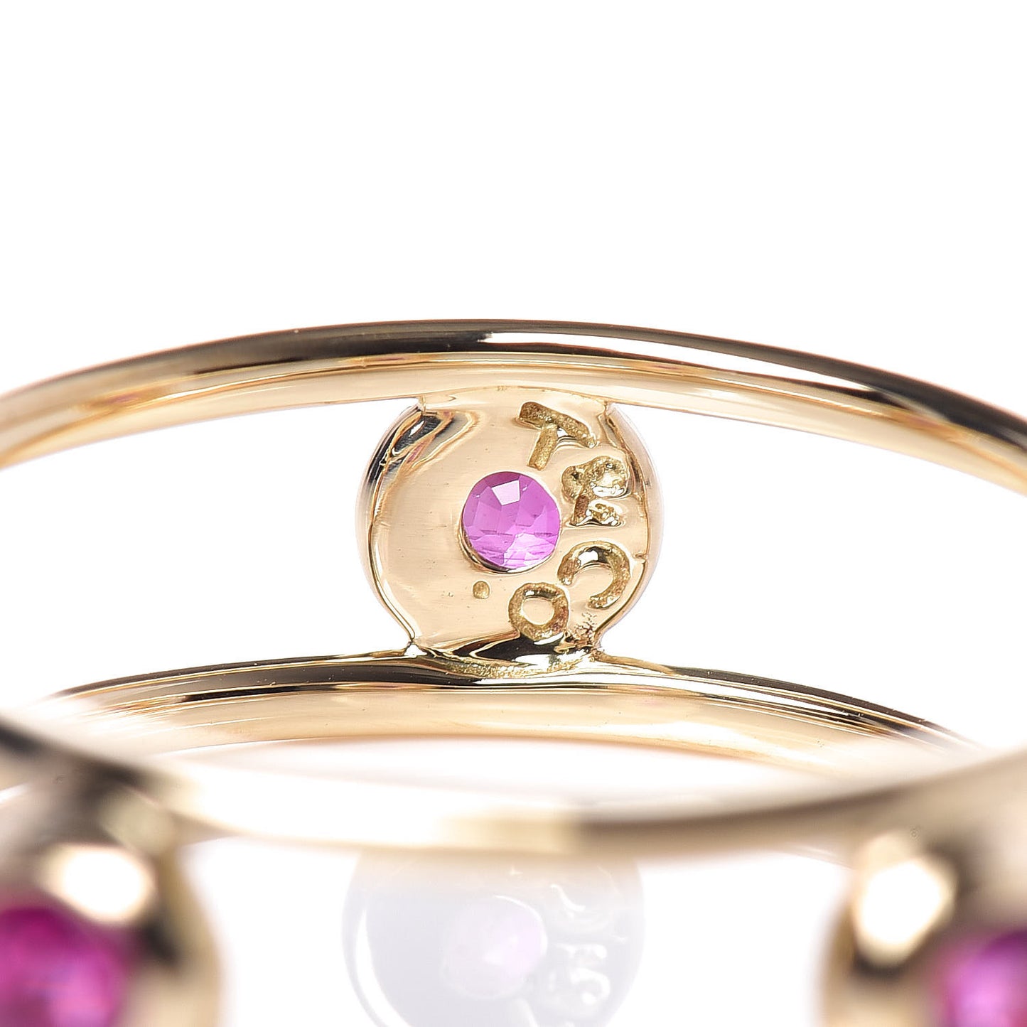 18K Yellow Gold Ruby Elsa Peretti Color By The Yard Ring 50 5.5