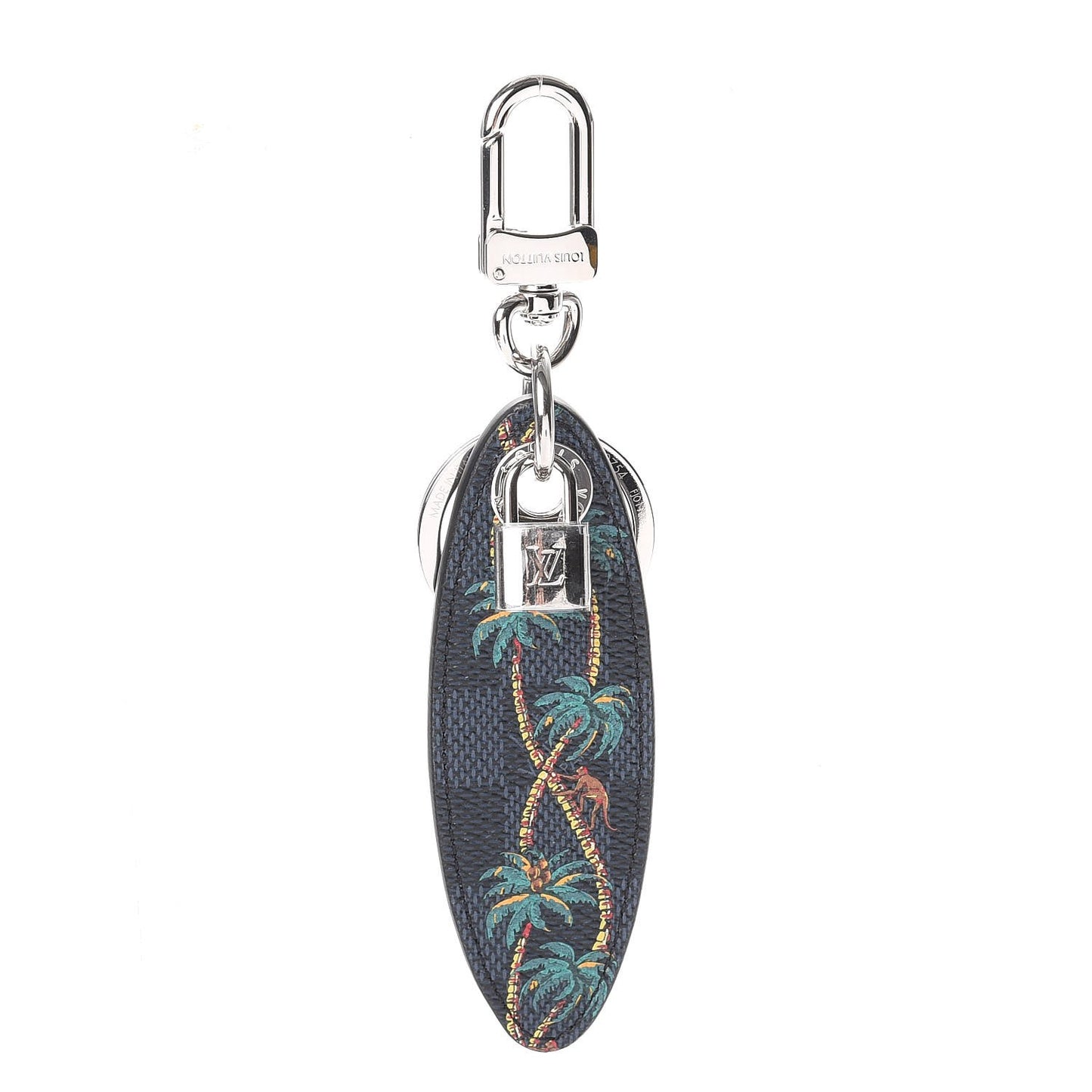Damier Cobalt Jungle Bag Charm Key Holder