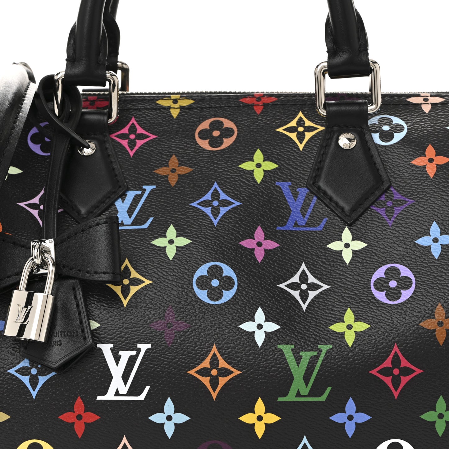 LV X TM Monogram Multicolor Speedy Soft 30 Black
