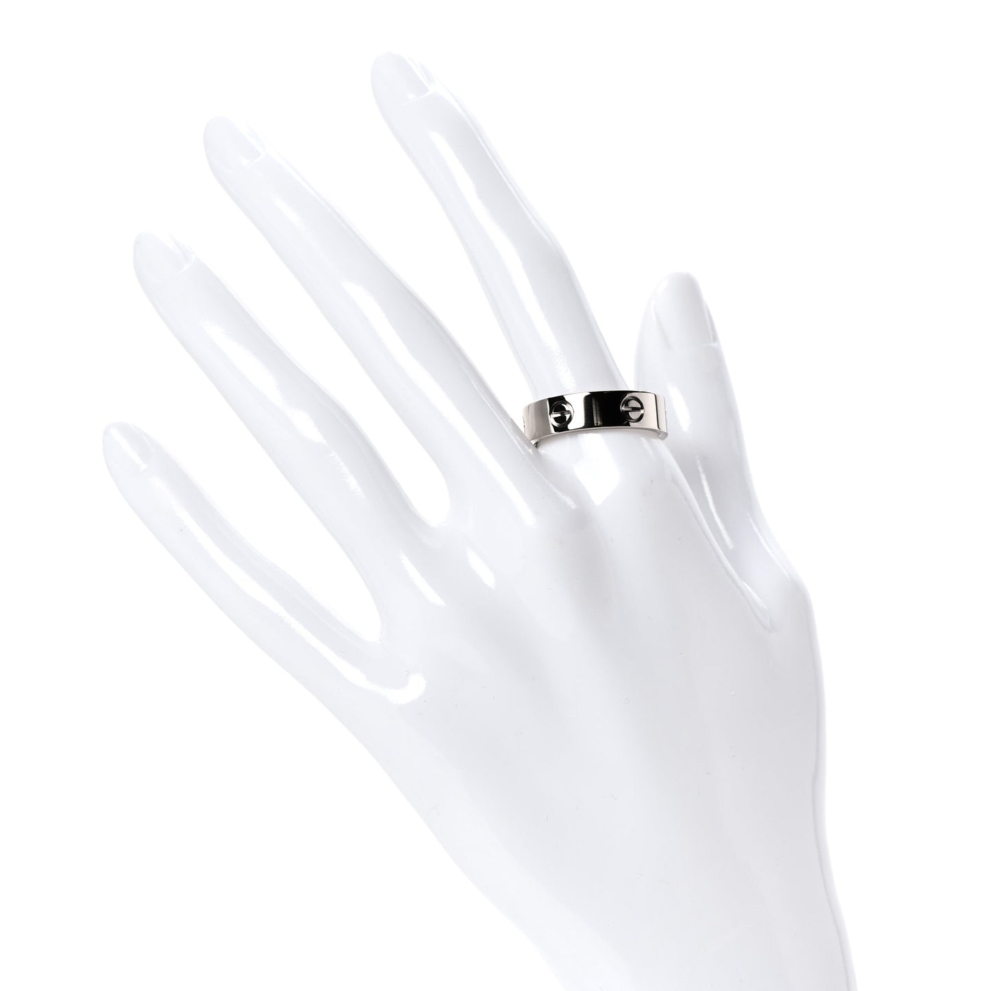 18K White Gold 6mm LOVE Ring 62 10
