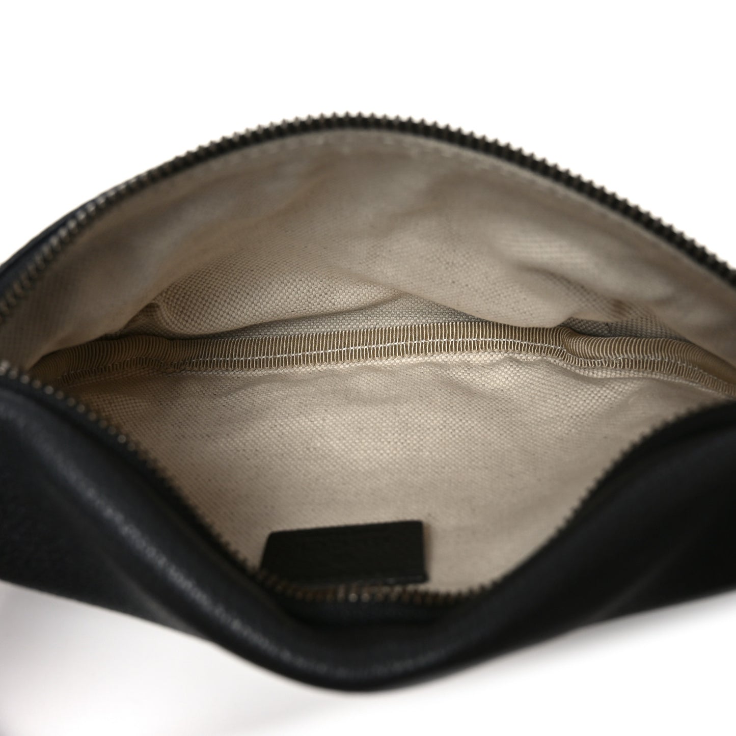 Grained Calfskin Logo Belt Bag Black