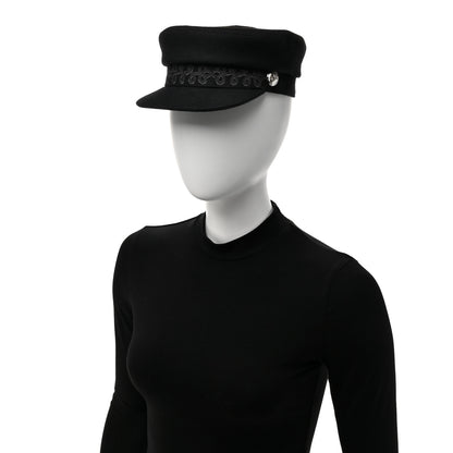 Hermes Wool Flannel Cabourg En Finesse Cap Black 2 of 9