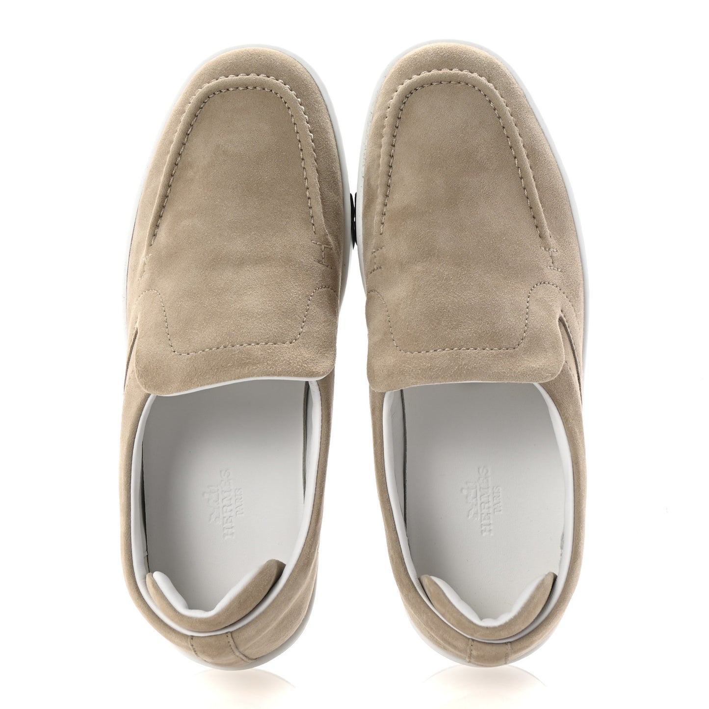 Suede Goatskin Kiddy Slip On Sneakers 38.5 Beige Esquisse