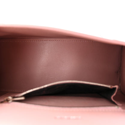 Balenciaga Shiny Calfskin Crocodile Embossed Small Hourglass Top Handle Bag Powder Pink 5 of 11