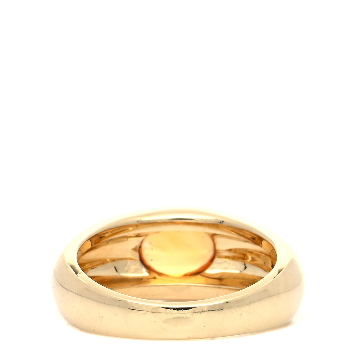 18K Yellow Gold Citrine Cabochon Ring 53 6.25