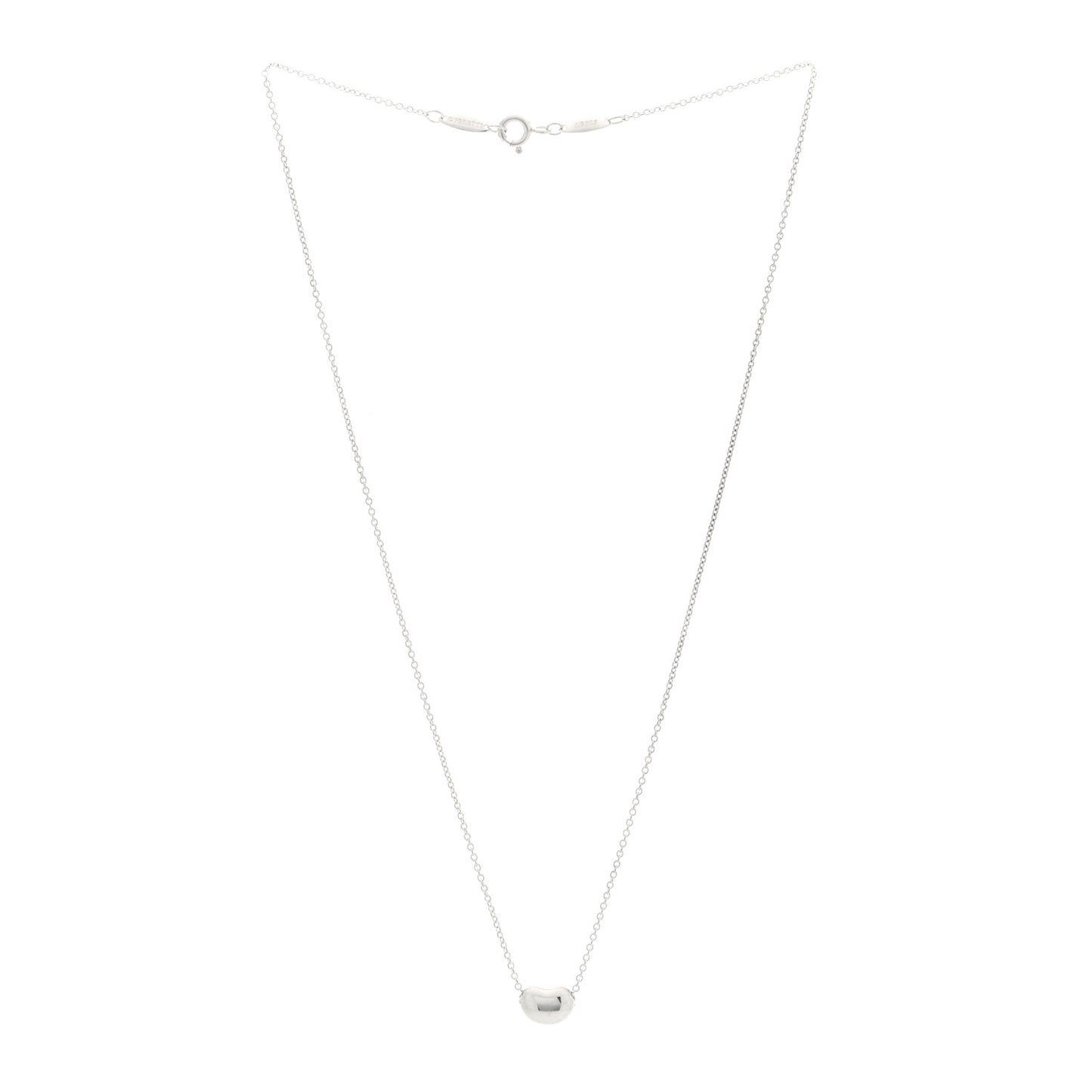 Sterling Silver 9mm Elsa Peretti Bean Pendant Necklace