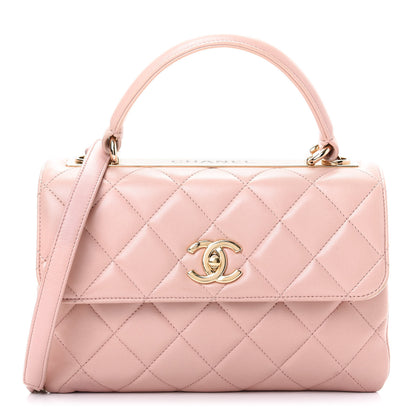 Chanel Lambskin Quilted Small Trendy CC Flap Dual Handle Bag Light Pink 1 of 10