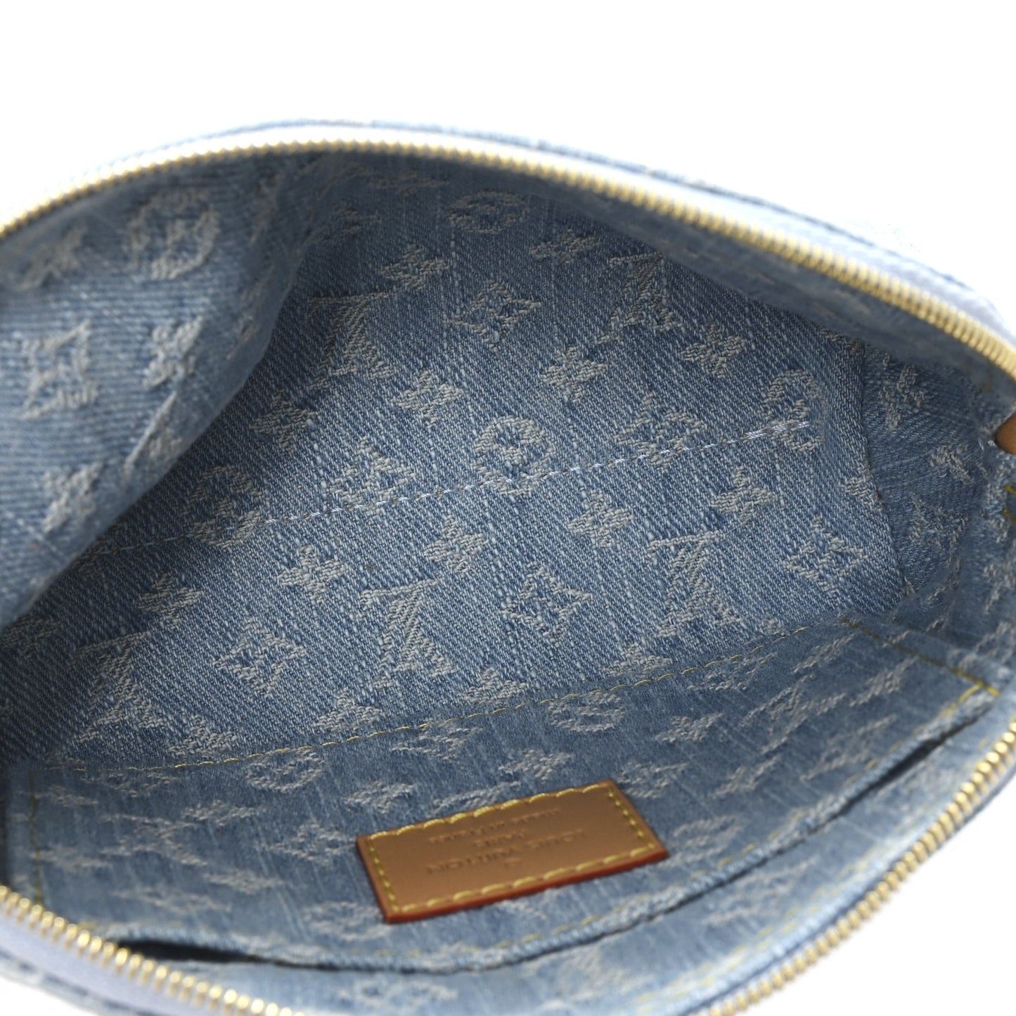 Denim Monogram Pochette Cosmetique PM Sky Blue