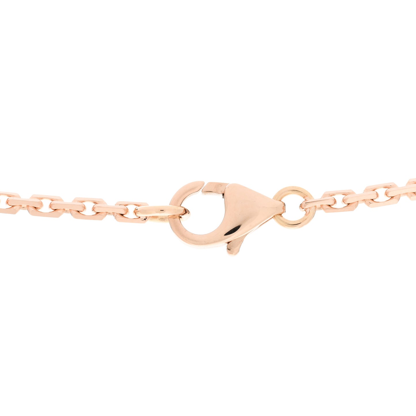 18K Pink Gold 3 Diamonds LOVE Pendant Necklace