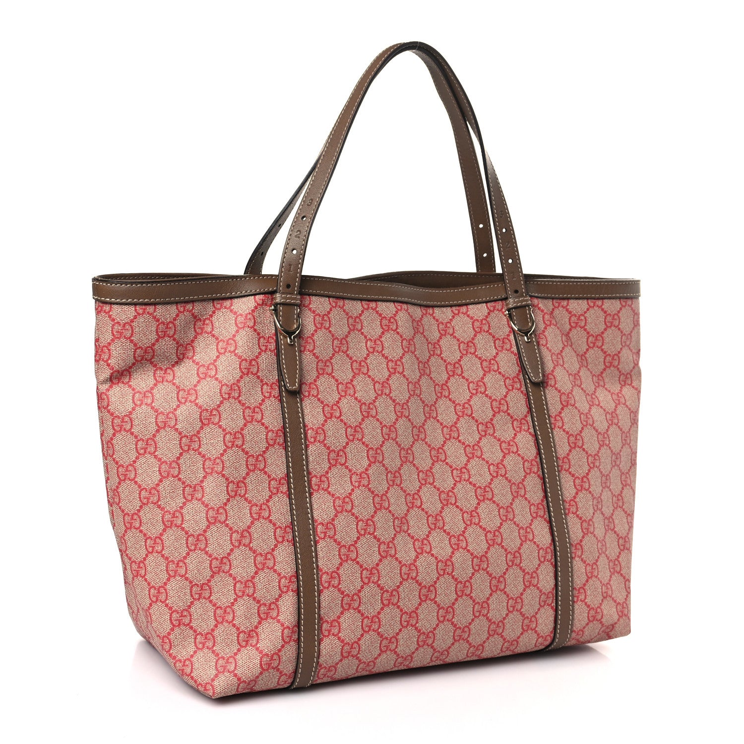 Gucci GG Supreme Monogram Medium Nice Tote Red 3 of 9