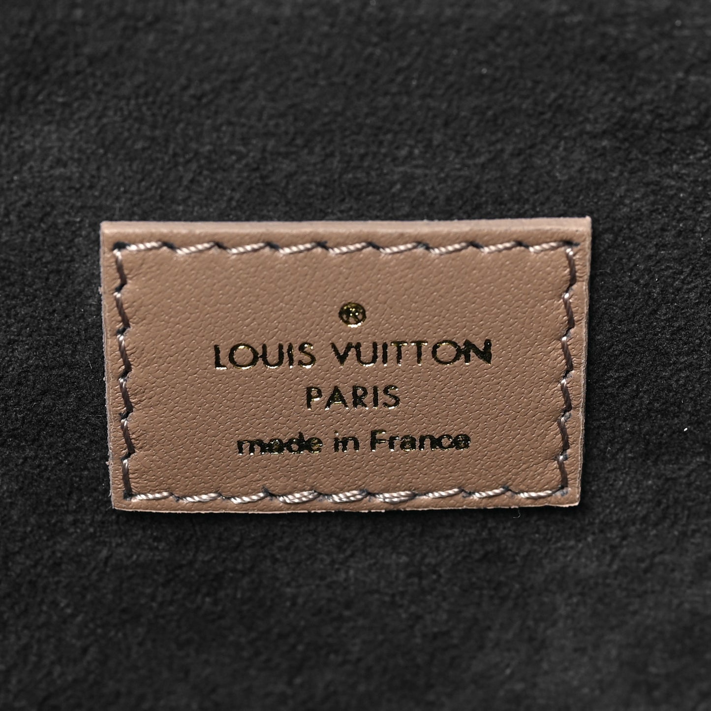 Lambskin Embossed Monogram Coussin MM Taupe