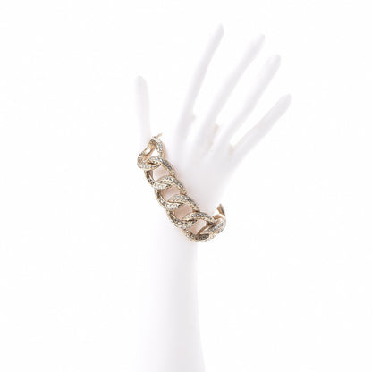 Chanel Crystal CC Chain Bracelet Gold 2 of 6
