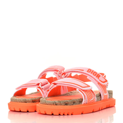 Christian Dior Technical Knit Jute Dioract 10mm Sandals 37 White Orange 3 of 8