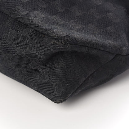 Gucci Monogram Medium Horsebit Chain Hobo Black 10 of 11
