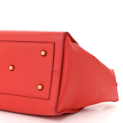 Celine Crisped Calfskin Small Tie Knot Tote Vermillion 10 of 16