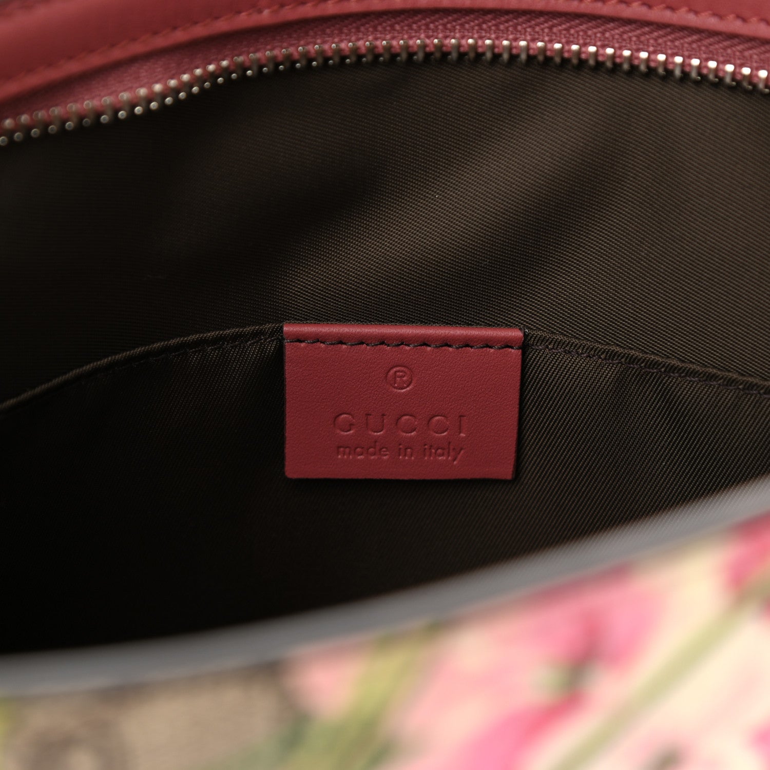 Gucci GG Supreme Monogram Blooms Large Cosmetic Case Beige Multicolor Dry Rose 6 of 10