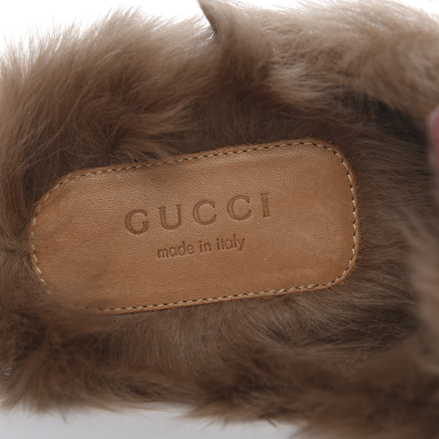 Gucci Calfskin Fur Womens Princetown Slippers 36 Lipstick Rose Natural 8 of 10