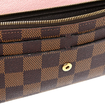 Louis Vuitton Damier Ebene Emilie Wallet Rose Ballerine 9 of 15