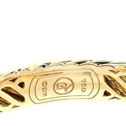 David Yurman 18K Yellow Gold Pave Diamond 10mm Waverly Bracelet 4 of 4