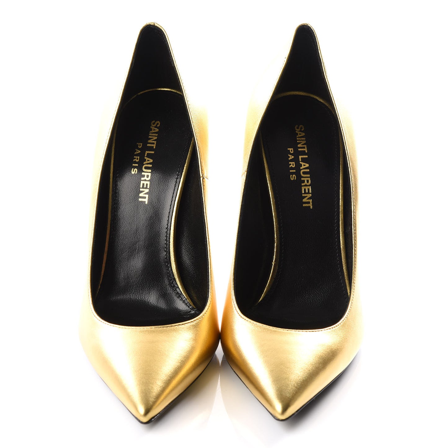 Calfskin Opyum 100 Pumps 36.5 Gold