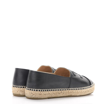 Chanel Lambskin CC Espadrilles 38 Black 4 of 17