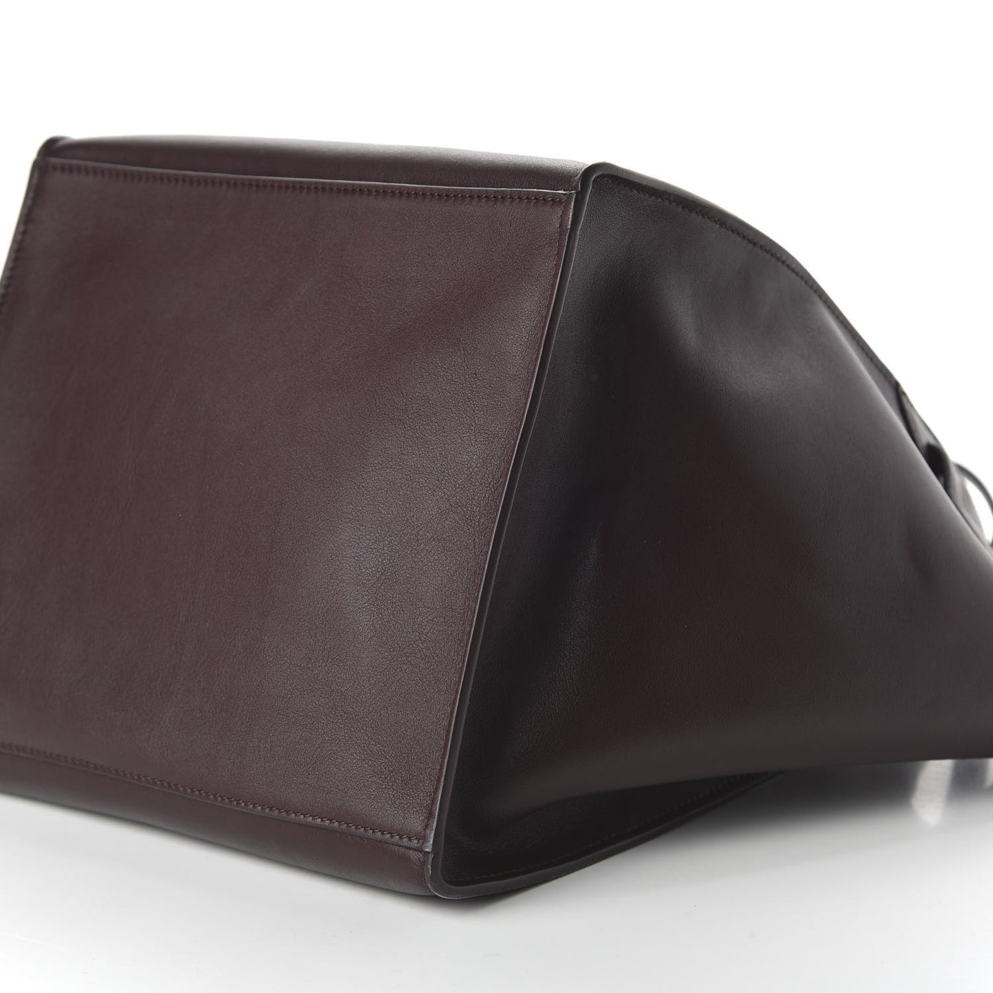 Supple Grained Calfskin Small Big Bag Wine
