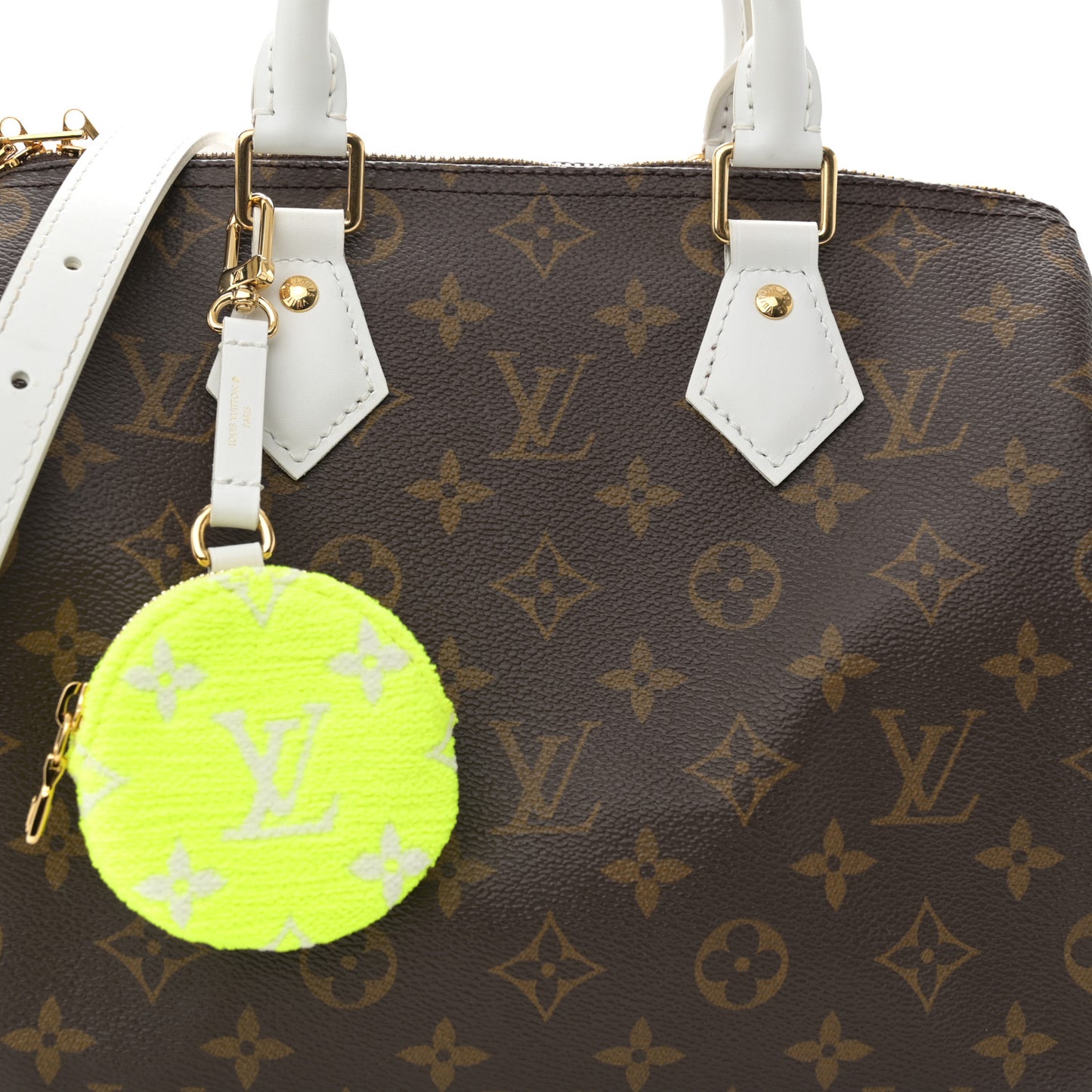 Monogram LV Match Speedy Bandouliere 25 White