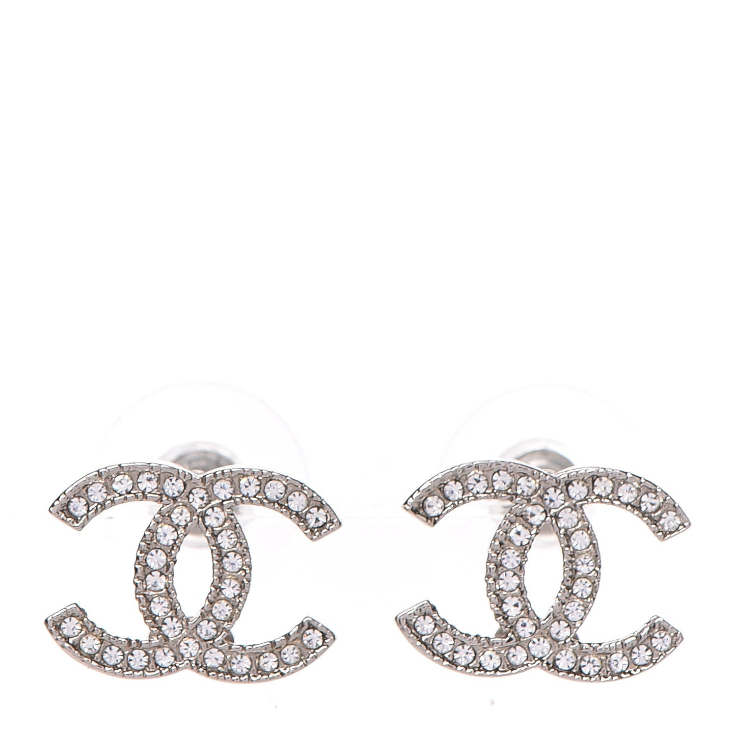 Crystal Timeless CC Earrings Silver