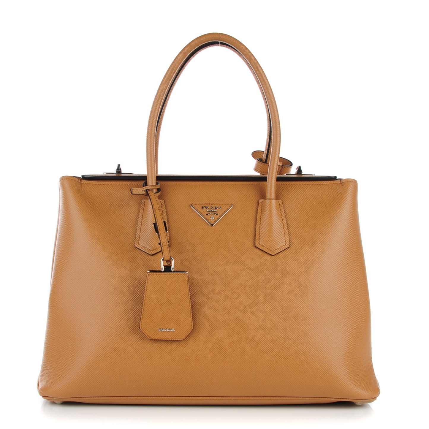 Saffiano Cuir Twin Tote Caramello