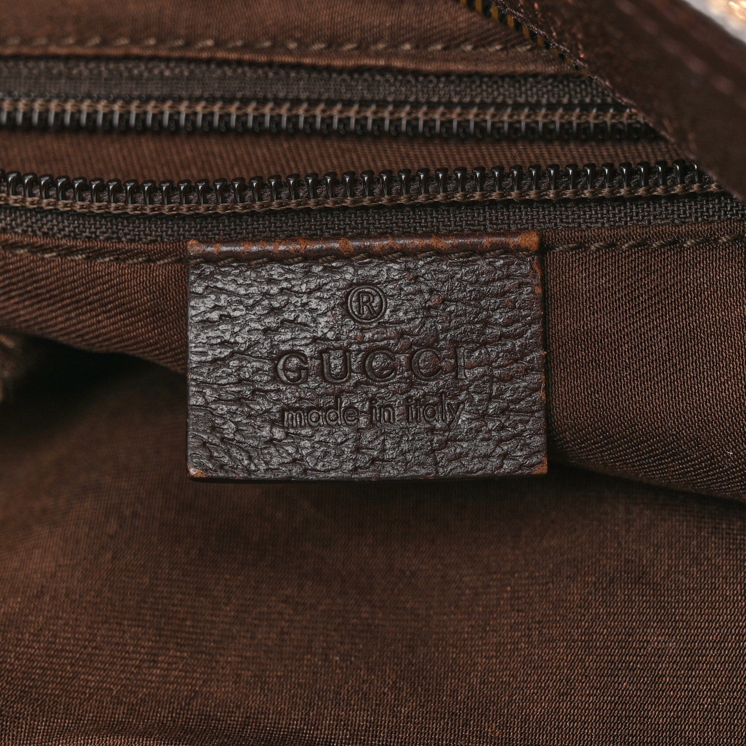 Gucci Monogram Web Medium Double Pocket Messenger Bag Dark Brown 6 of 15