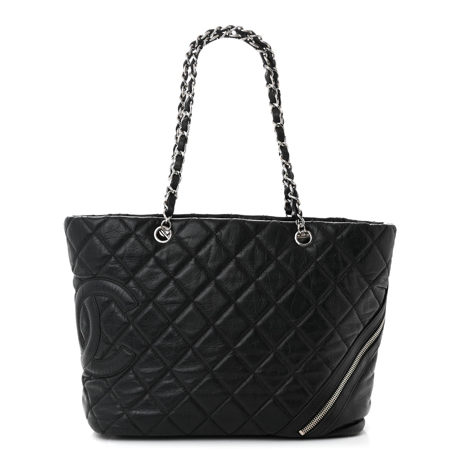 Chanel Aged Calfskin Quilted Large Cotton Club Tote Black 1 of 10