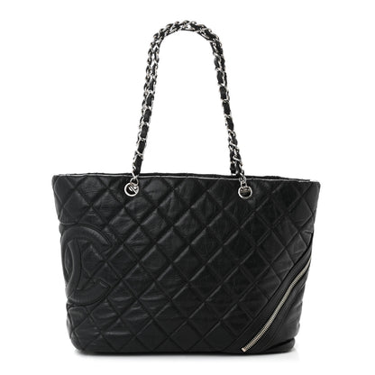 Chanel Aged Calfskin Quilted Large Cotton Club Tote Black 1 of 10