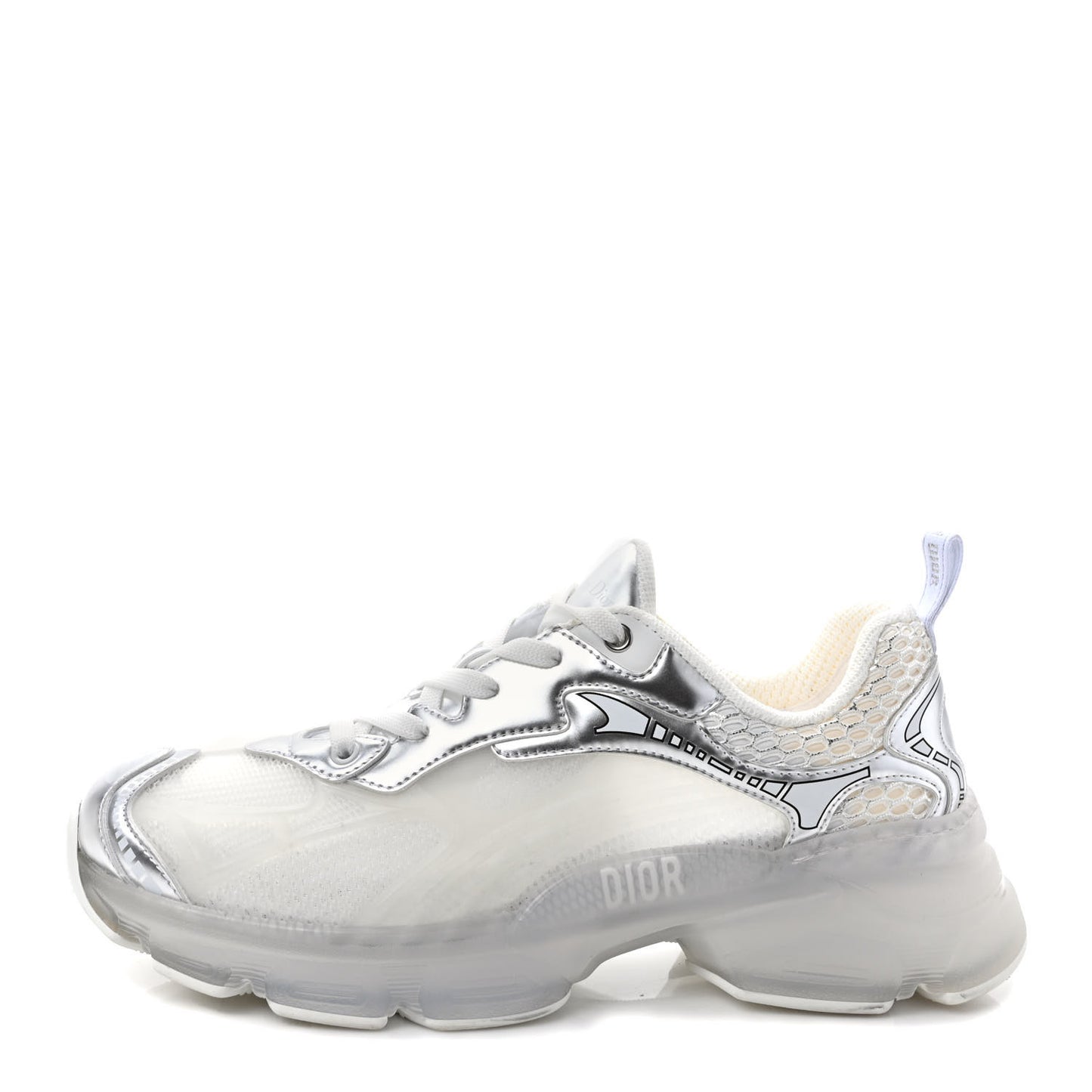 Matte Technical Fabric Mesh Dior Vibe Sneakers 40 White Silver